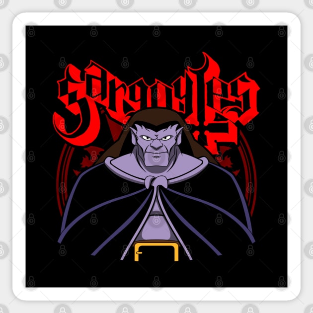 Gargoyle Metal 90's Retro Tv Cartoon Metal Band Parody Sticker by BoggsNicolas
